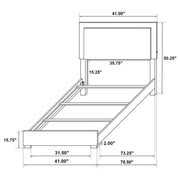 Marceline Wood LED Panel Bed