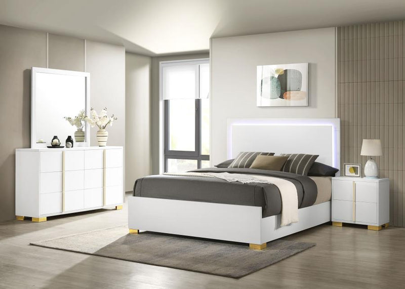 Marceline Bedroom Set White Full 4-piece