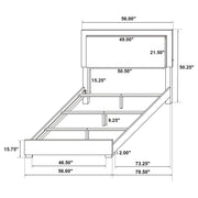 Marceline Wood LED Panel Bed