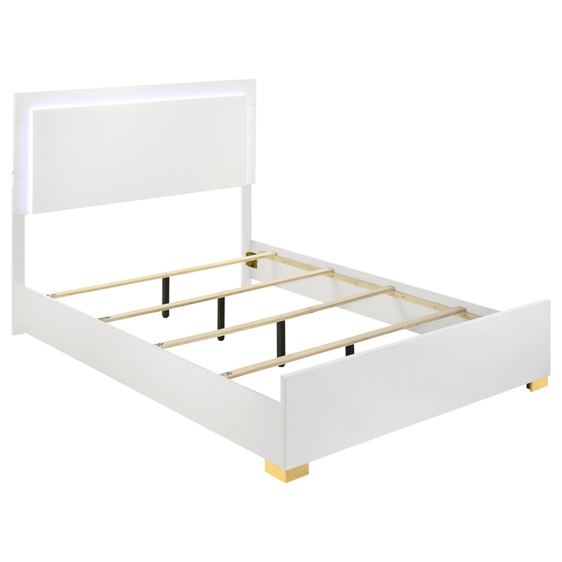 Marceline Wood LED Panel Bed