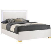 Marceline Wood LED Panel Bed