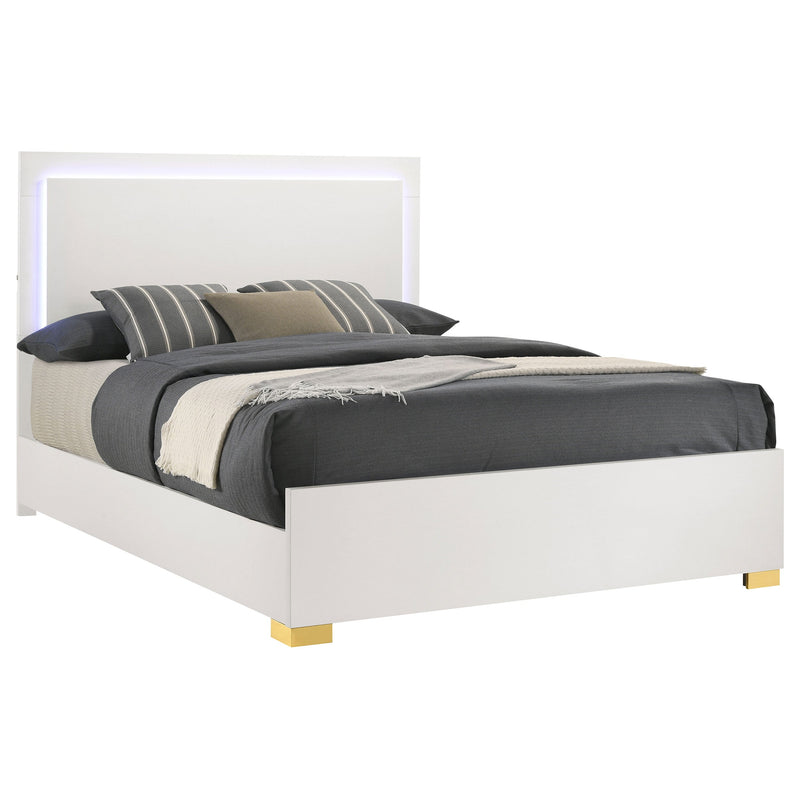 Marceline Wood LED Panel Bed