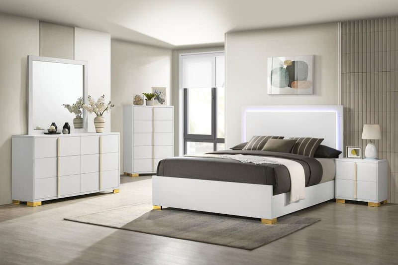 Marceline Bedroom Set White Queen 5-piece