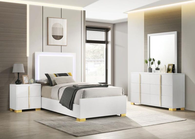 Marceline Bedroom Set White Twin 4-piece