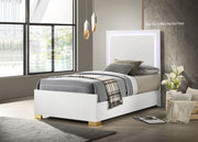 Marceline Wood LED Panel Bed