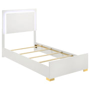 Marceline Wood LED Panel Bed