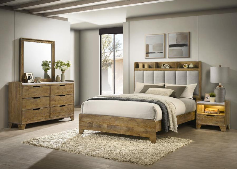 Henderson Bedroom Set Medium Oak Queen 4-piece
