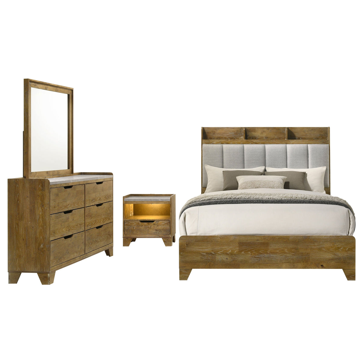 Henderson Bedroom Set Medium Oak