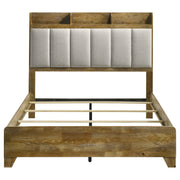 Henderson 57-inch Bookcase Panel Bed Medium Oak