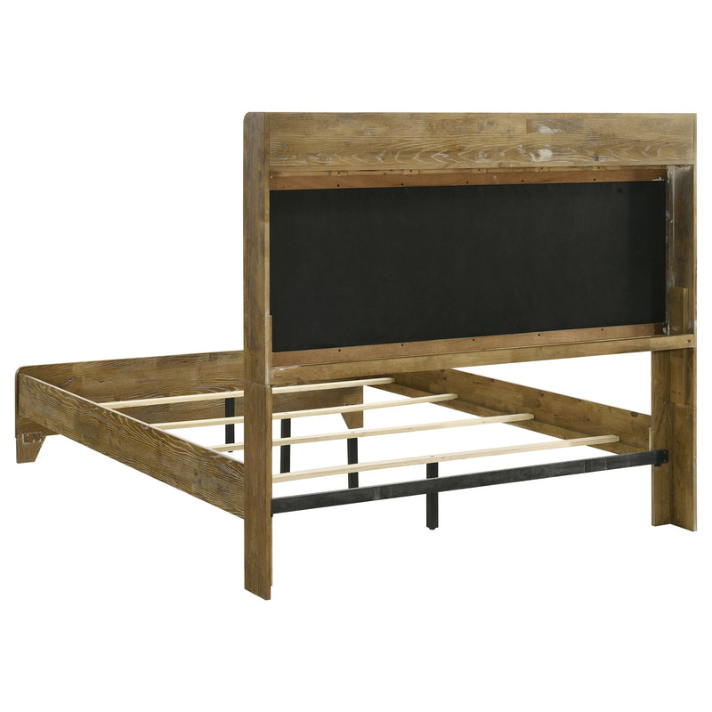 Henderson 57-inch Bookcase Panel Bed Medium Oak