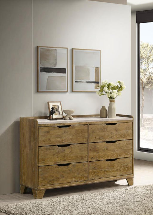 Henderson 6-drawer Bedroom Dresser Cabinet Medium Oak Default Title