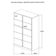 Ines 5-drawer Bedroom Chest of Drawers White High Gloss