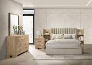 Arielle Bedroom Set Light Oak Eastern King 4-piece