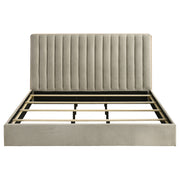 Arielle Bookcase Panel Storage Bed Light Oak