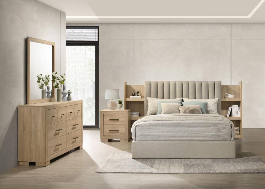 Arielle Bedroom Set Light Oak Queen 4-piece