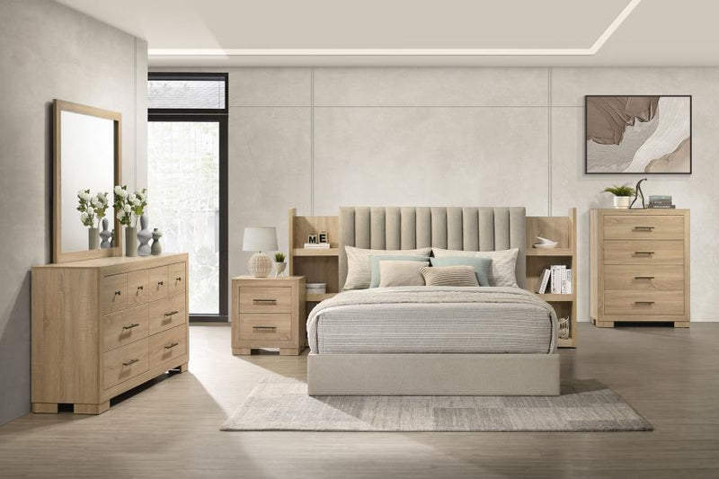 Arielle Bedroom Set Light Oak Queen 5-piece