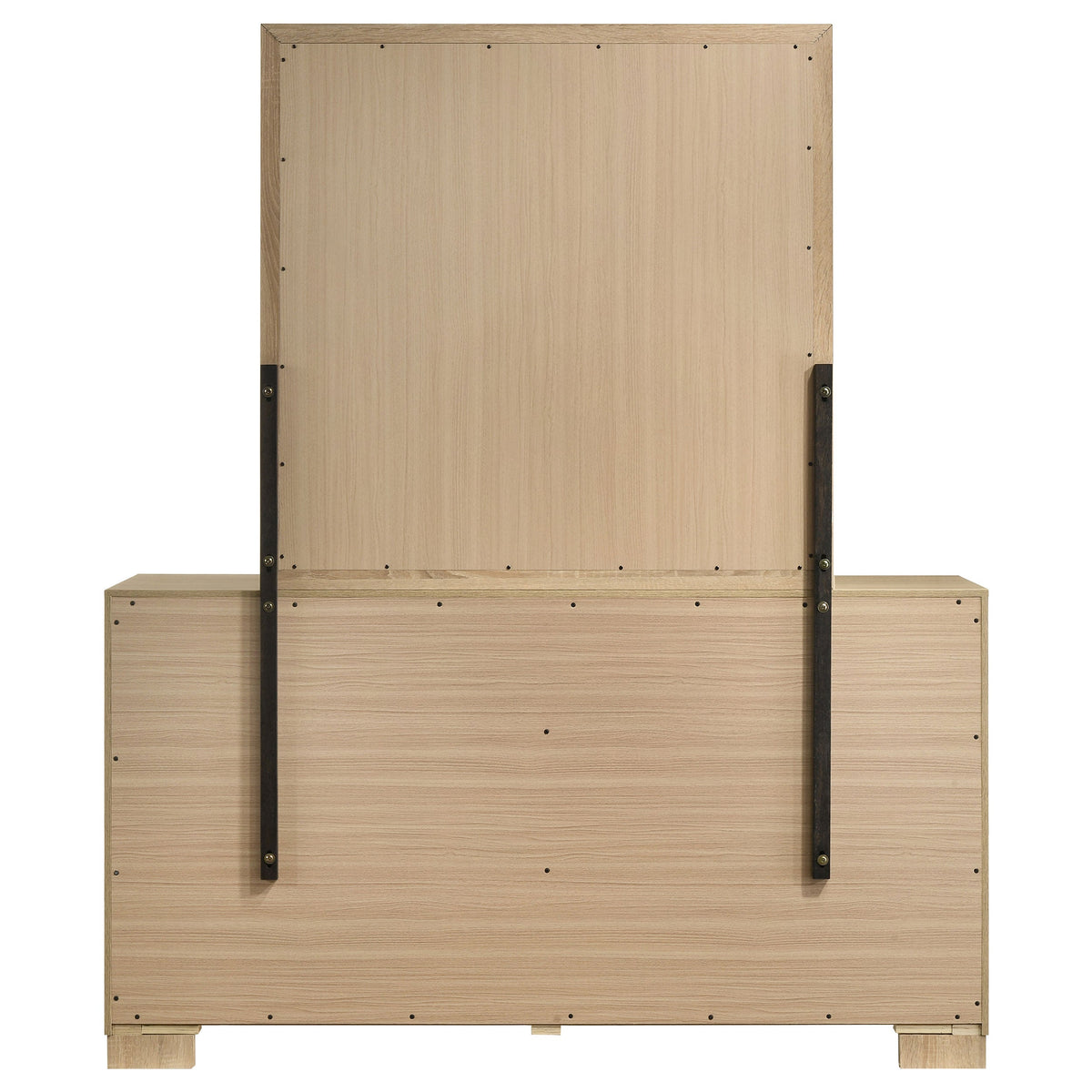 Arielle 6-drawer Bedroom Dresser with Mirror Light Oak