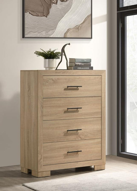 Arielle 4-drawer Bedroom Chest of Drawers Light Oak Default Title