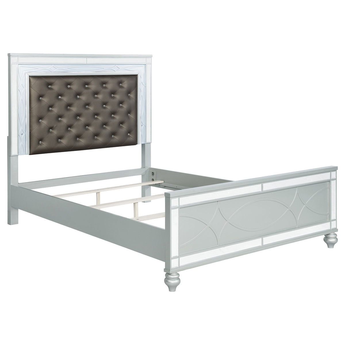 Gunnison Bedroom Set Silver Metallic