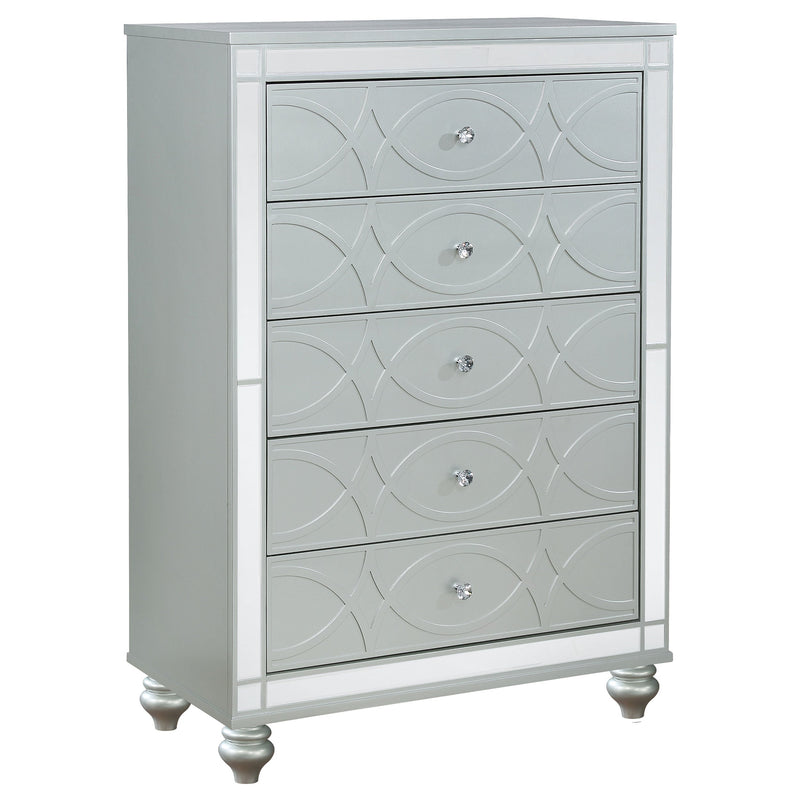 Gunnison Bedroom Set Silver Metallic