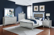 Gunnison Bedroom Set Silver Metallic California King 5-piece