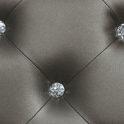 Gunnison Wood LED Panel Bed Silver Metallic