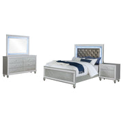 Gunnison Bedroom Set Silver Metallic