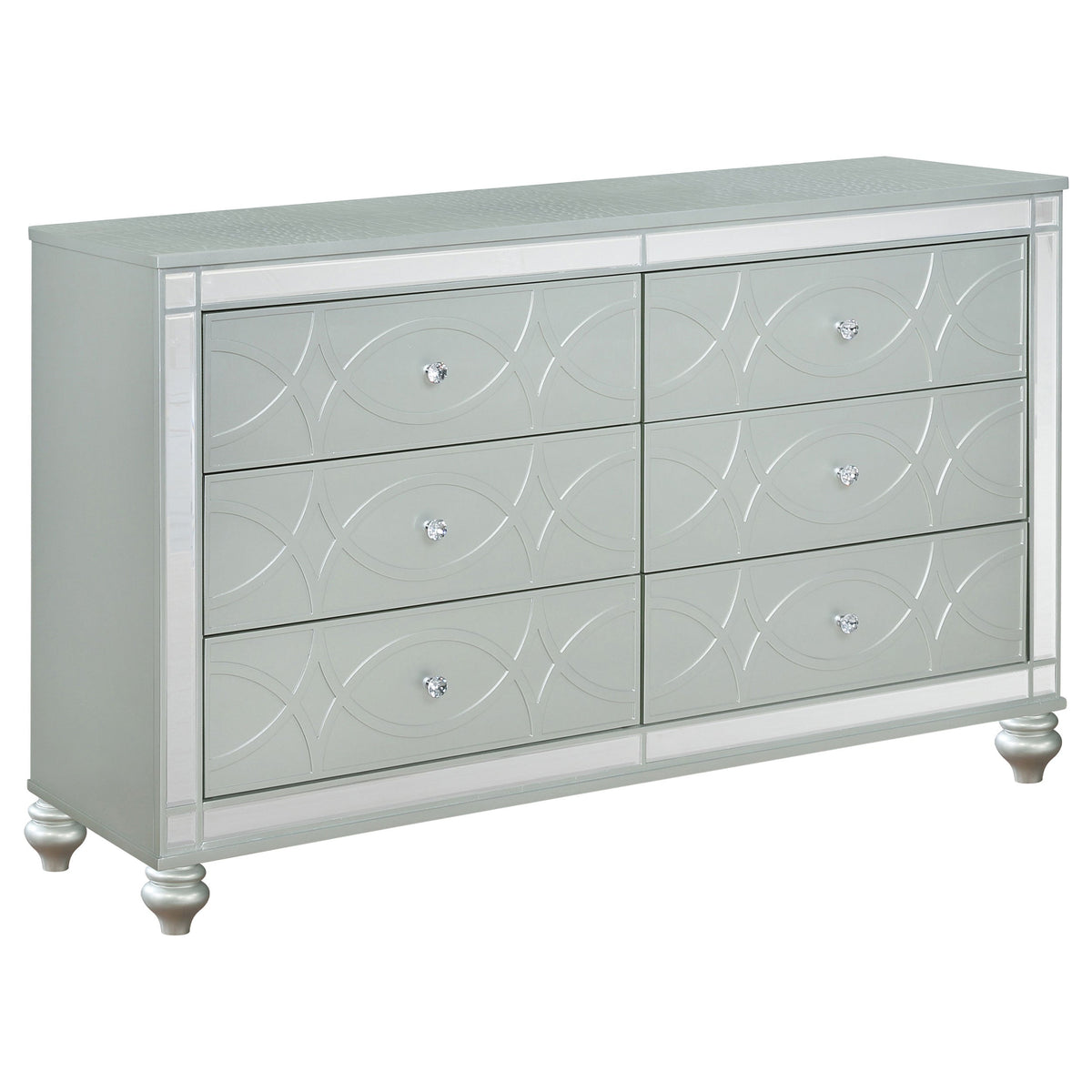 Gunnison Bedroom Set Silver Metallic