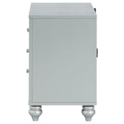 Gunnison 2-drawer Nightstand Silver Metallic
