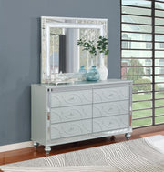 Gunnison 6-drawer Dresser with Mirror Silver Metallic Default Title