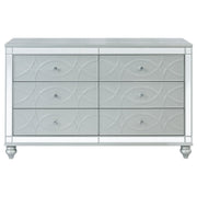 Gunnison 6-drawer Dresser Silver Metallic