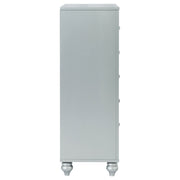 Gunnison 5-drawer Bedroom Chest Silver Metallic