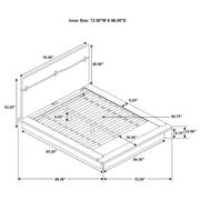 Winslow Wood Panel Bed Smokey Walnut and Coffee Bean