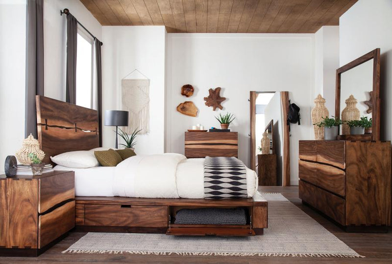 Winslow Bedroom Set Smokey Walnut Eastern King 4-piece