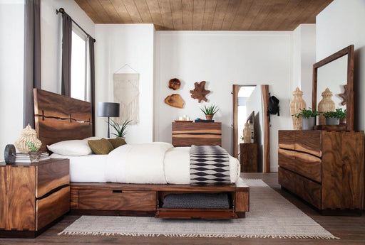 Winslow Bedroom Set Smokey Walnut Eastern King 4-piece