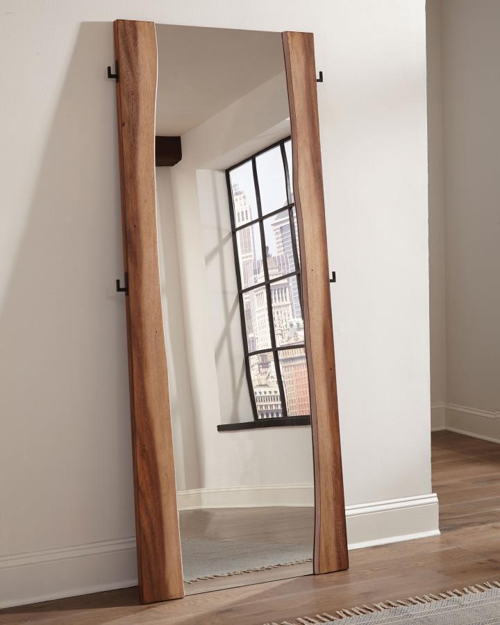 Winslow 31 x 76 Inch Standing Floor Mirror Smokey Walnut Default Title
