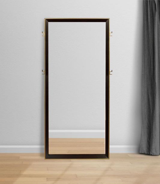 Durango 80-inch Standing Floor Mirror Smoked Peppercorn