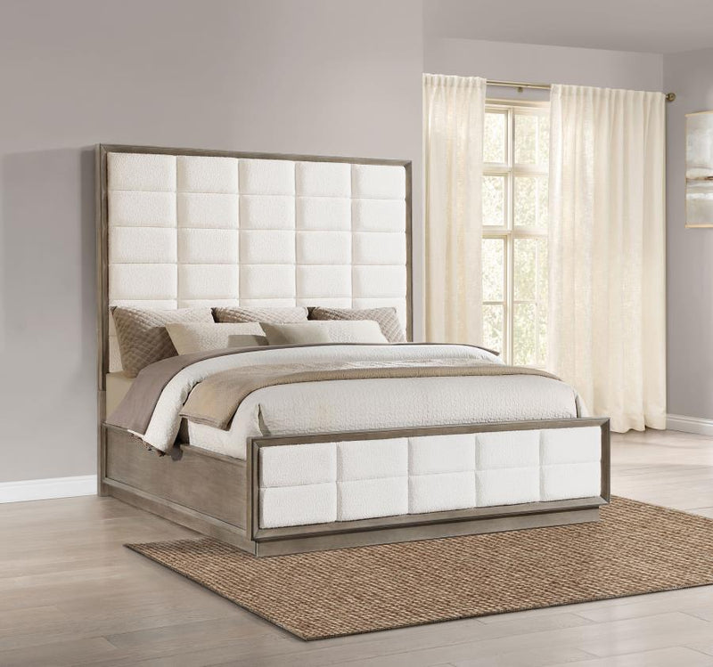 Durango 77-inch Panel Bed Taupe Oak Eastern King