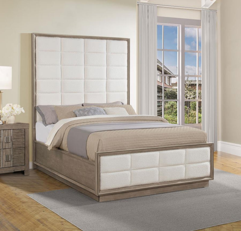 Durango 77-inch Panel Bed Taupe Oak Queen