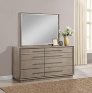 Durango 8-drawer Dresser with Mirror Taupe Oak