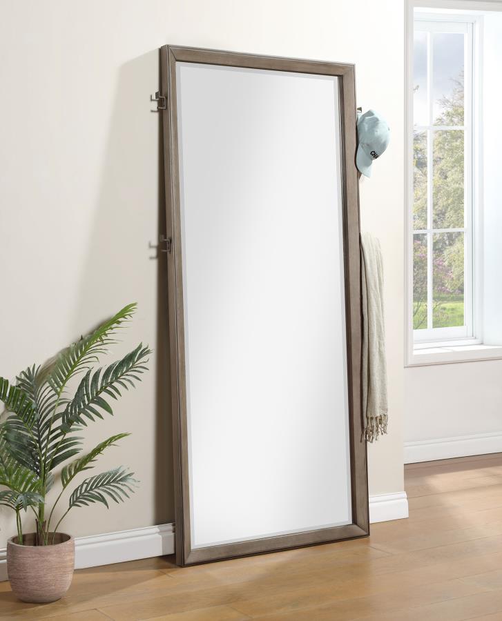 Durango 80-inch Standing Floor Mirror Taupe Oak