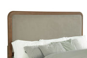 Maderia 57-inch Upholstered Panel Bed Walnut