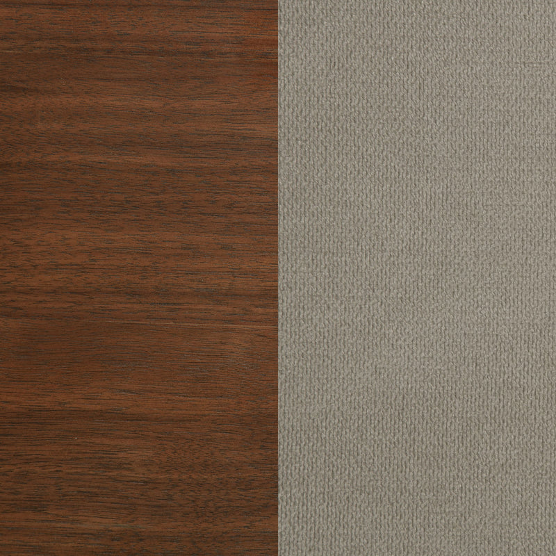 Maderia 57-inch Upholstered Panel Bed Walnut