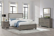Wright Bedroom Set Brown Oak Eastern King 4-piece