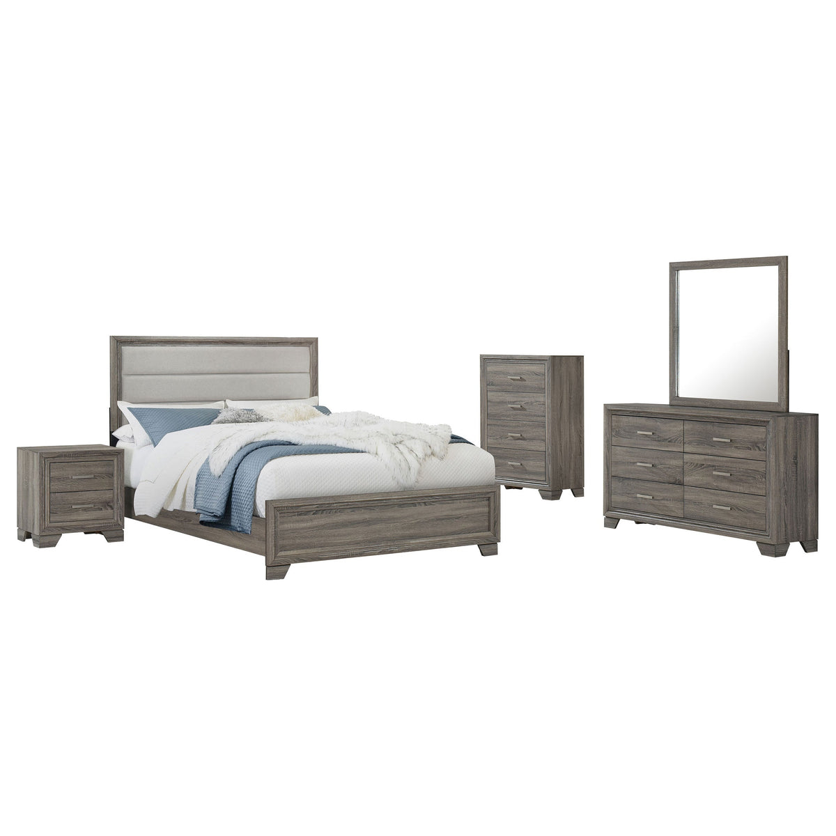 Wright Bedroom Set Brown Oak