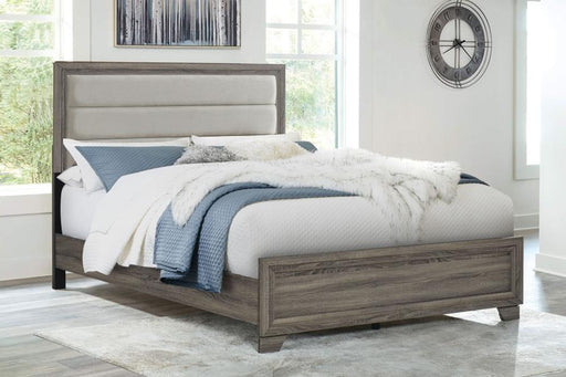 Wright 52-inch Upholstered Bed Brown Oak Eastern King