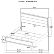Wright 52-inch Upholstered Bed Brown Oak