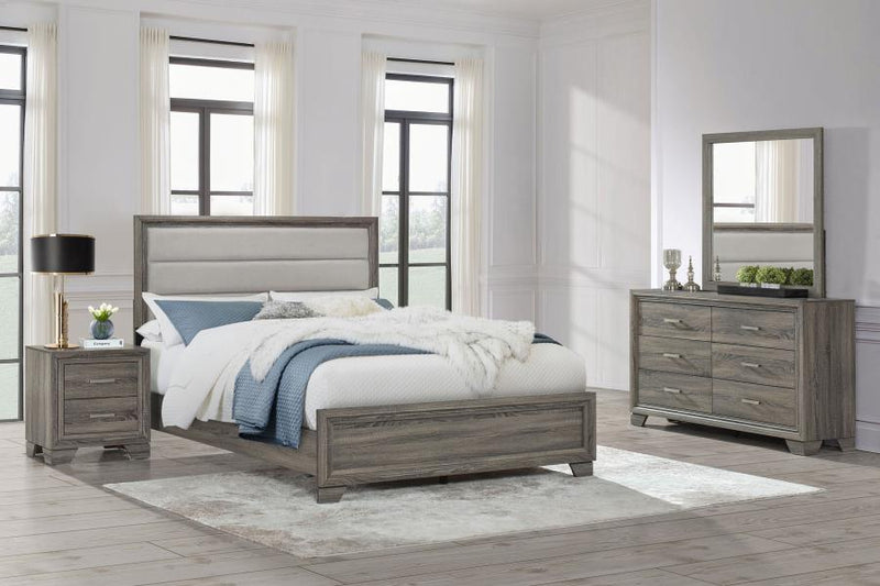 Wright Bedroom Set Brown Oak California King 4-piece