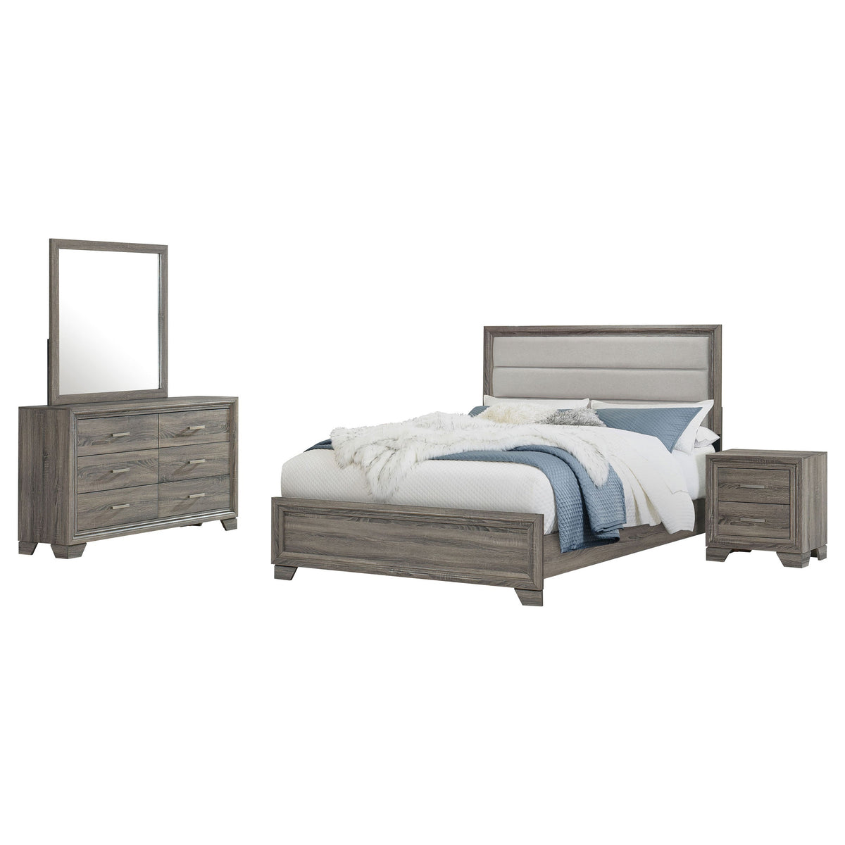 Wright Bedroom Set Brown Oak