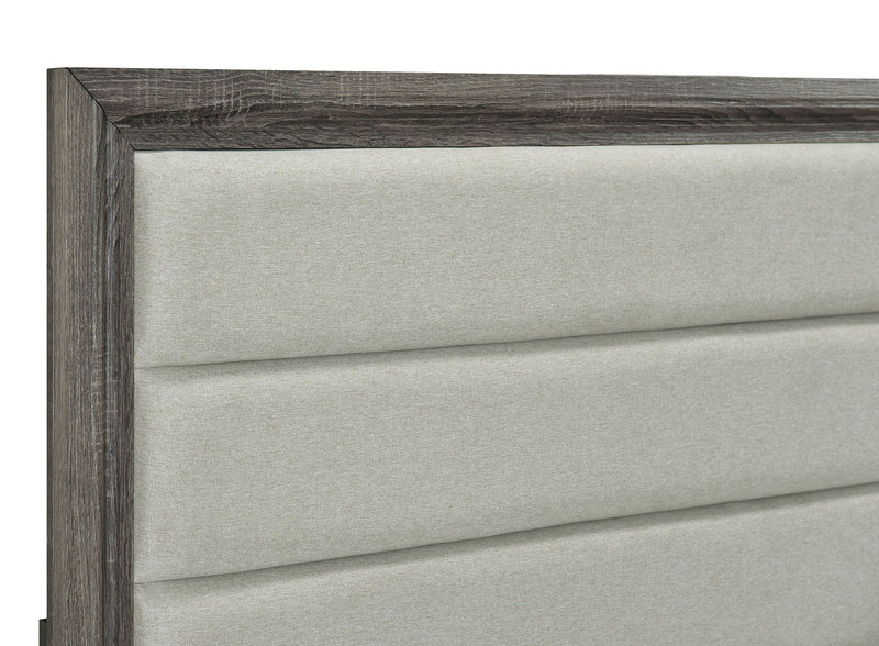 Wright 52-inch Upholstered Bed Brown Oak